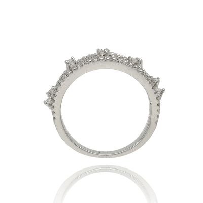 Fehér arany gyűrű 54-es méret (B1503_3I)